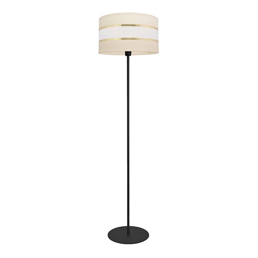 Golv lampa HELEN 1xE27/15W/230V grädde/svart/gyllene