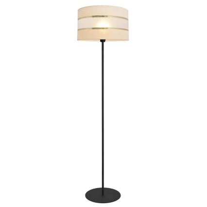 Golv lampa HELEN 1xE27/15W/230V grädde/svart/gyllene