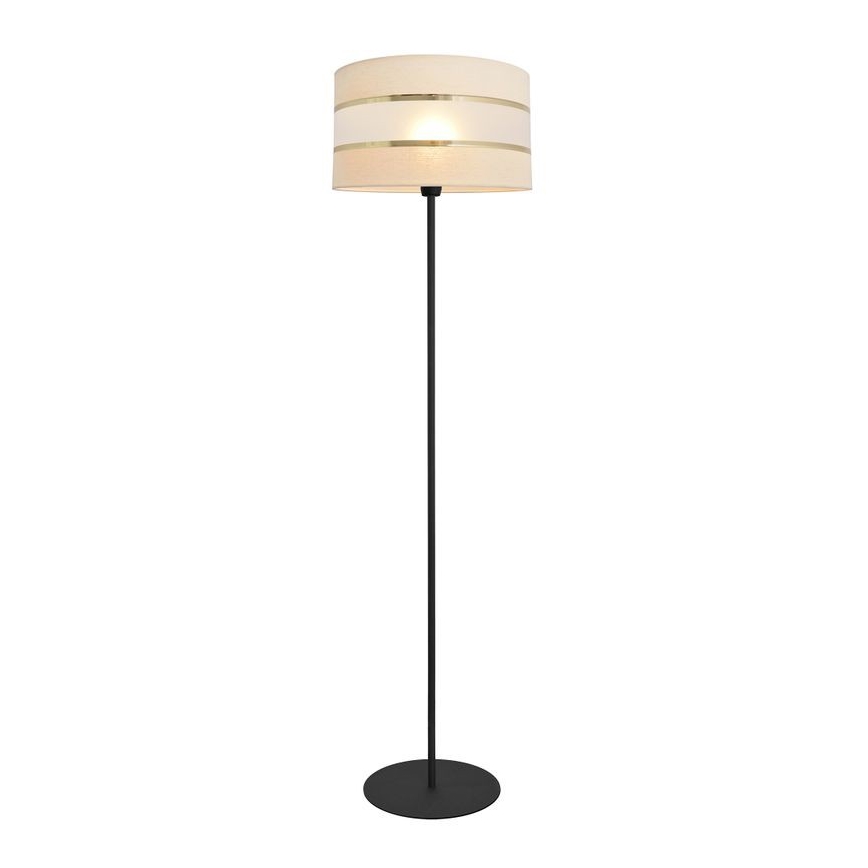 Golv lampa HELEN 1xE27/15W/230V grädde/svart/gyllene