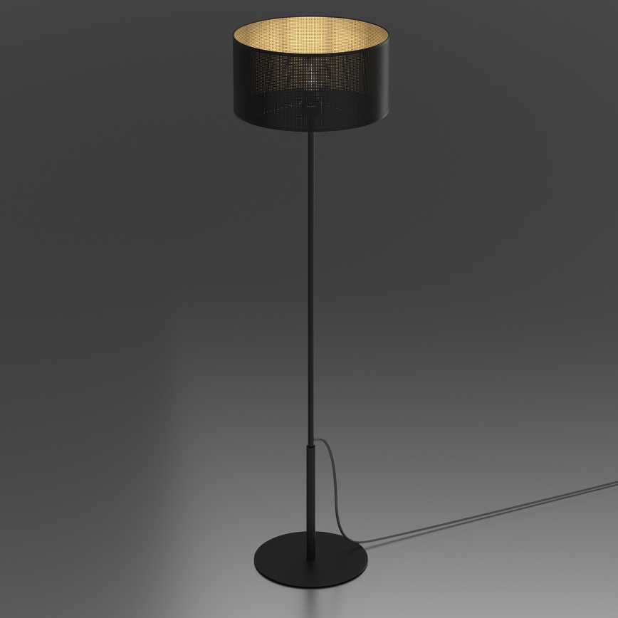Golv lampa LOFT SHADE 1xE27/60W/230V svart/gyllene