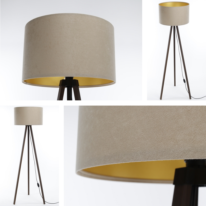 Golv lampa STANDART 1xE27/60W/230V beige/brun