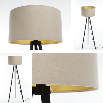 Golv lampa STANDART 1xE27/60W/230V beige/svart