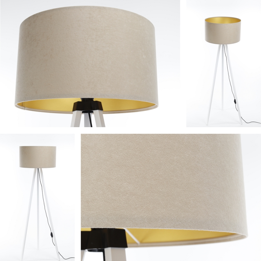 Golv lampa STANDART 1xE27/60W/230V beige/vit