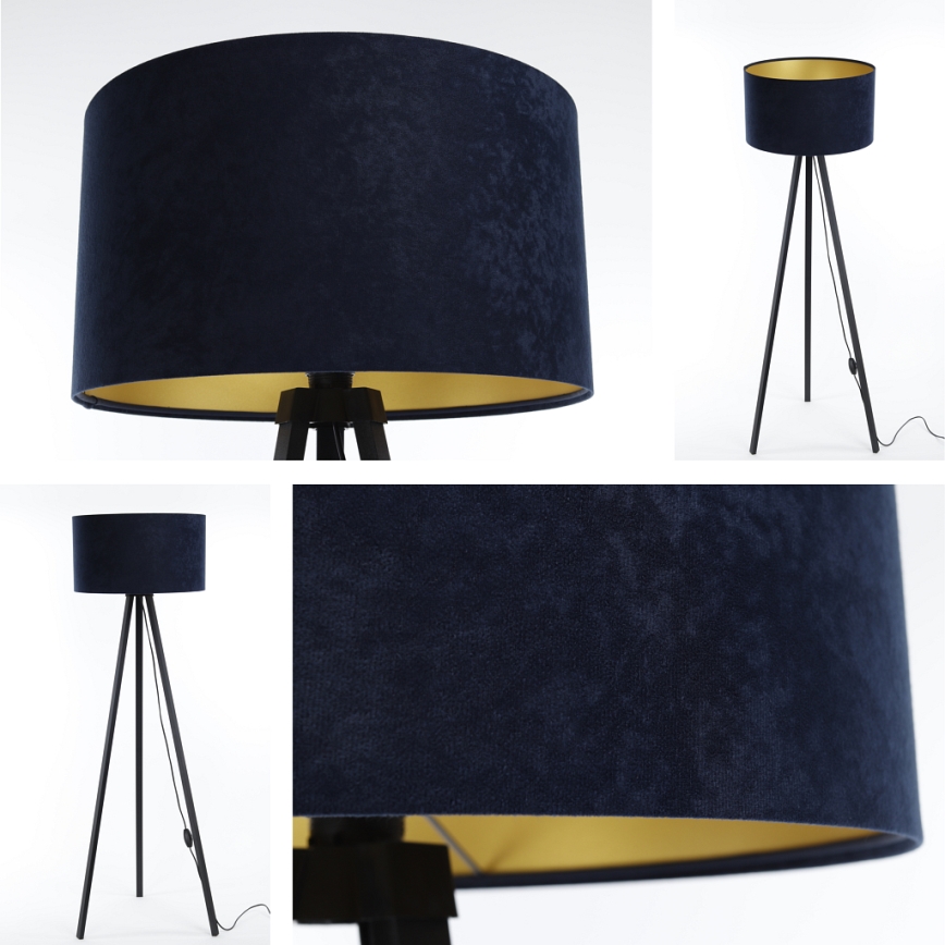 Golv lampa STANDART 1xE27/60W/230V blå/svart