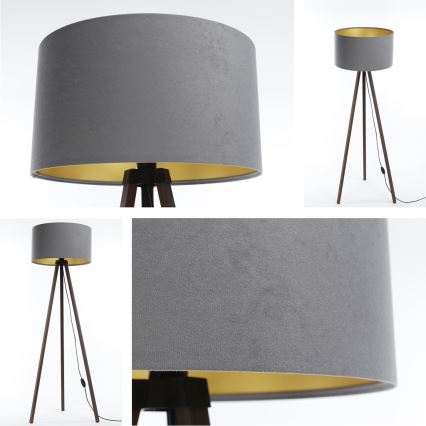 Golv lampa STANDART 1xE27/60W/230V grå/brun