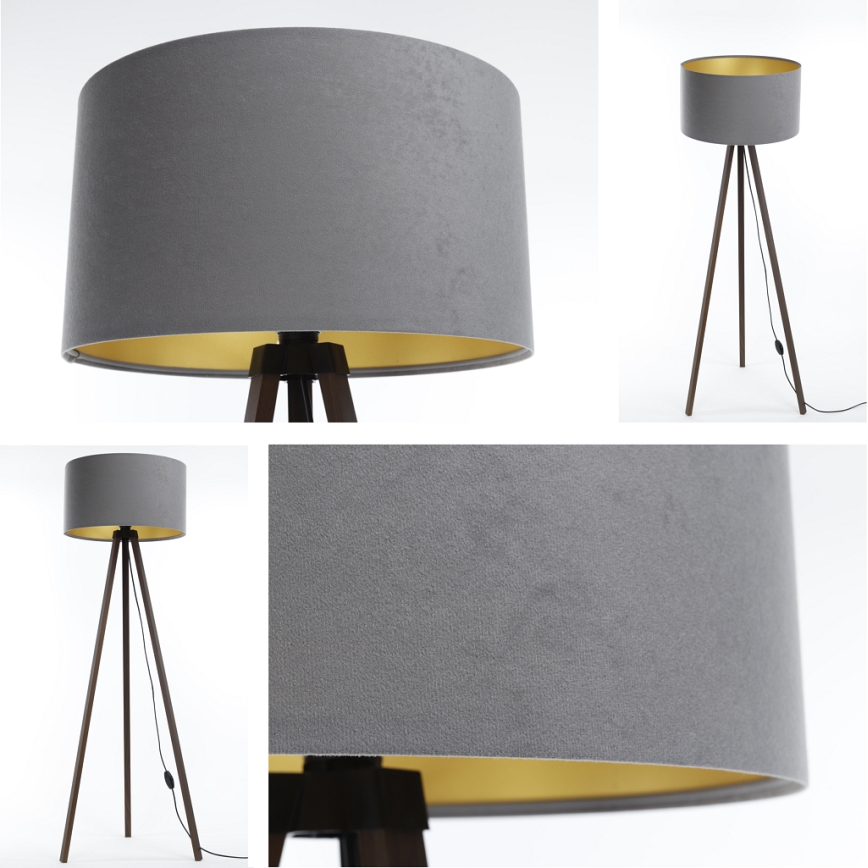 Golv lampa STANDART 1xE27/60W/230V grå/brun