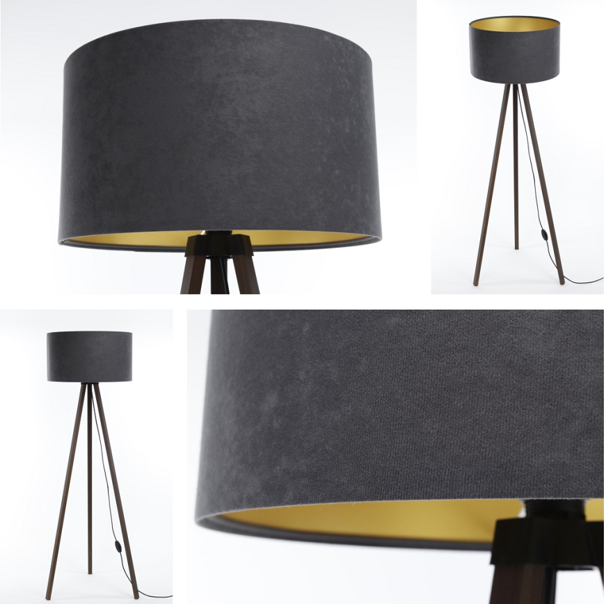 Golv lampa STANDART 1xE27/60W/230V grå/brun