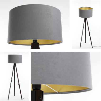 Golv lampa STANDART 1xE27/60W/230V grå/brun