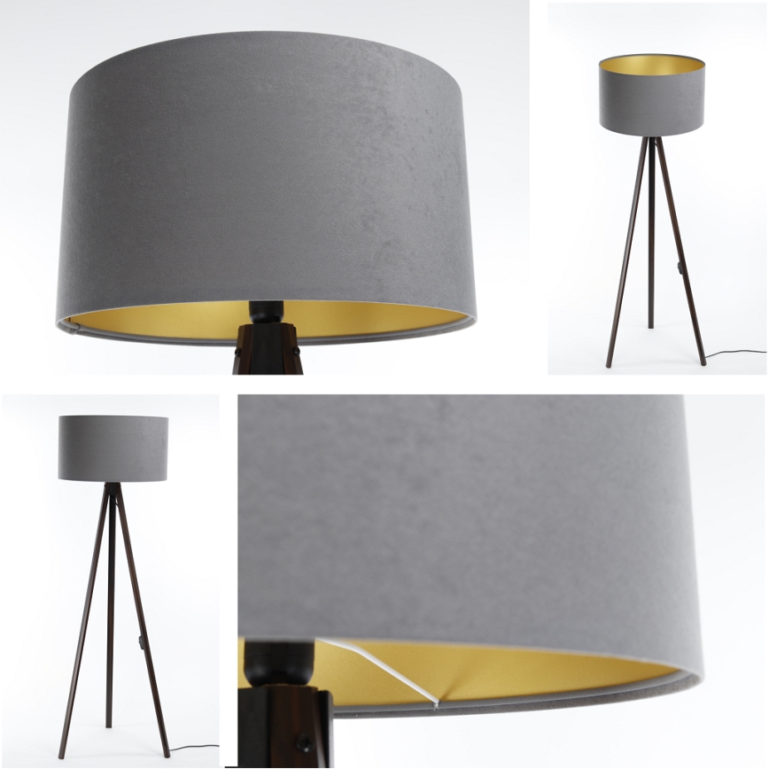 Golv lampa STANDART 1xE27/60W/230V grå/brun