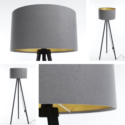 Golv lampa STANDART 1xE27/60W/230V grå/svart