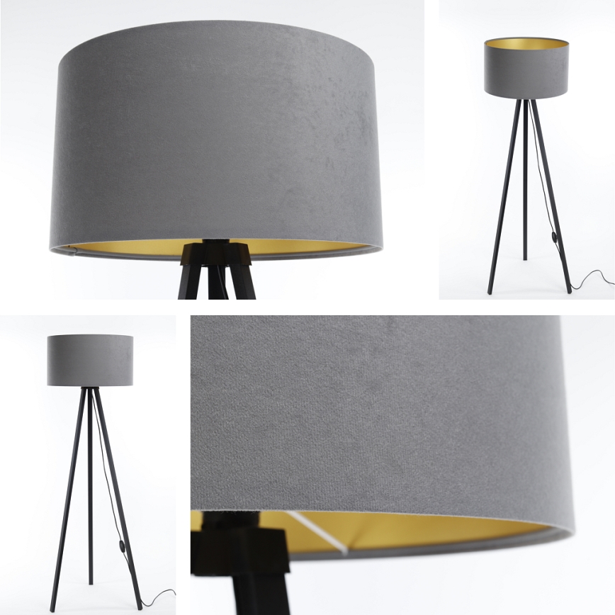 Golv lampa STANDART 1xE27/60W/230V grå/svart