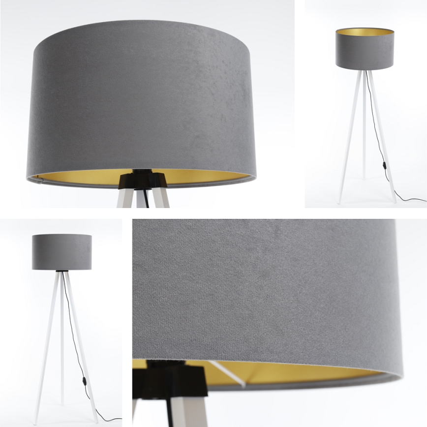 Golv lampa STANDART 1xE27/60W/230V grå/vit