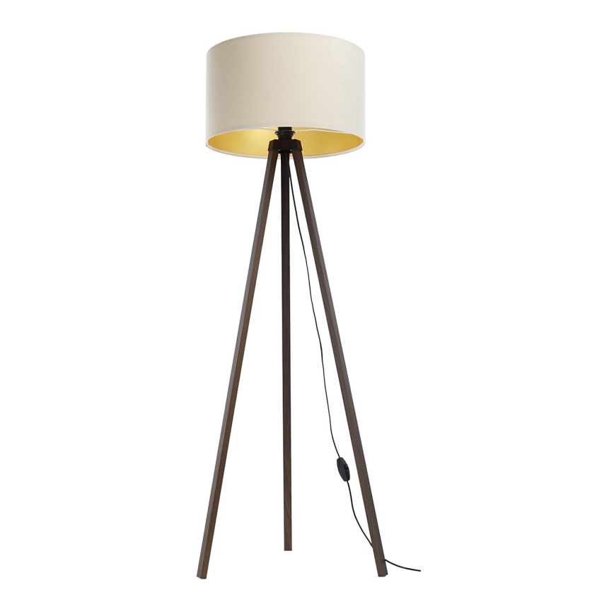 Golv lampa STANDART 1xE27/60W/230V grädde/brun