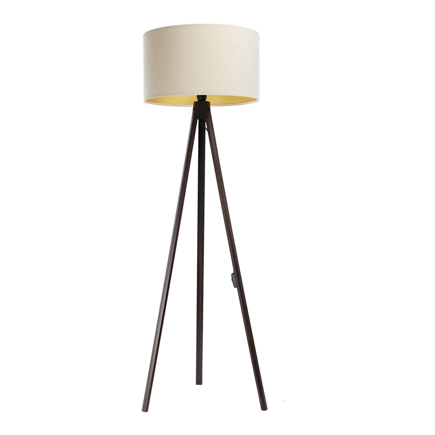Golv lampa STANDART 1xE27/60W/230V grädde/brun