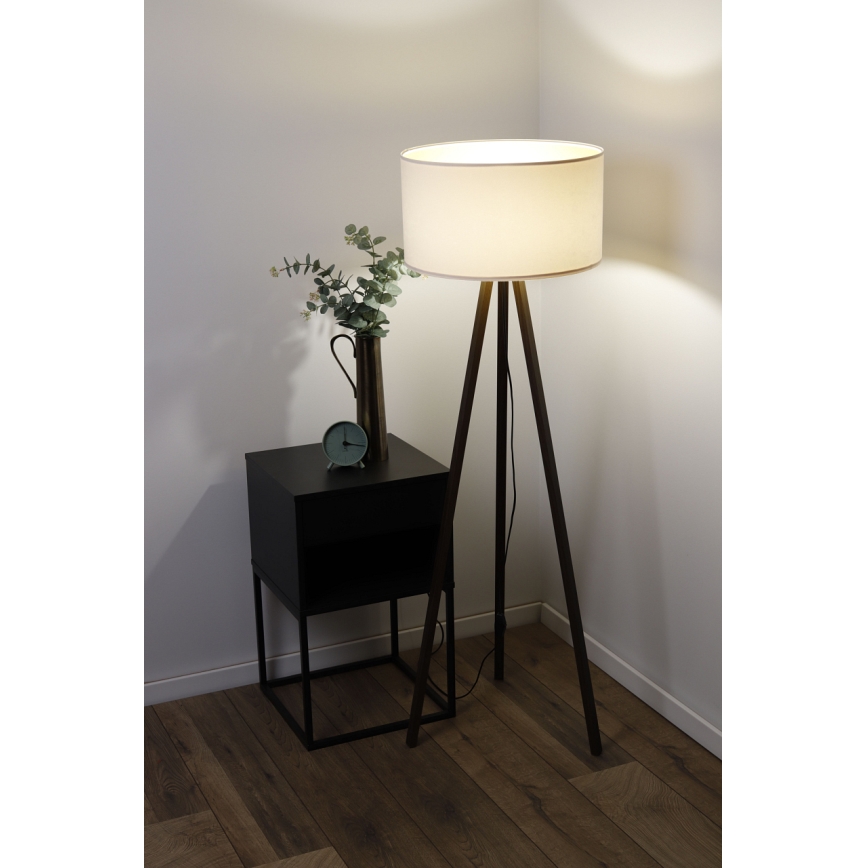 Golv lampa STANDART 1xE27/60W/230V grädde/brun