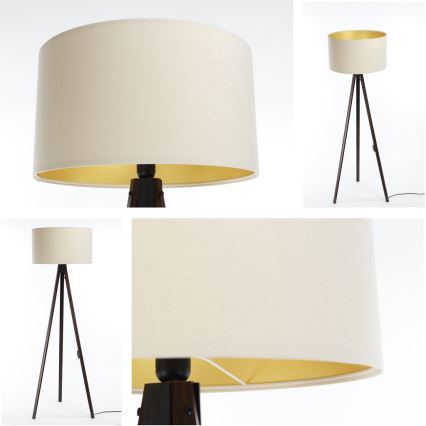 Golv lampa STANDART 1xE27/60W/230V grädde/brun