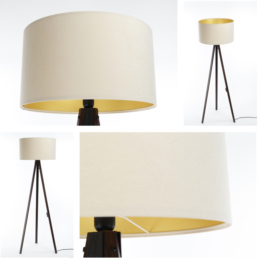 Golv lampa STANDART 1xE27/60W/230V grädde/brun