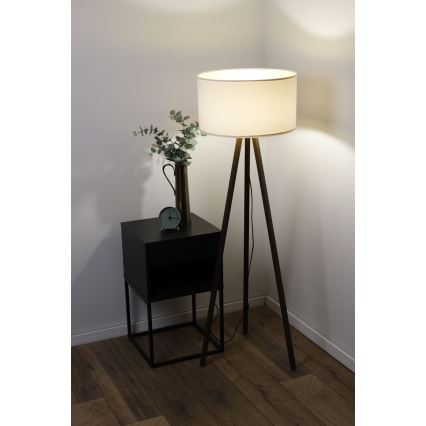 Golv lampa STANDART 1xE27/60W/230V grädde/svart
