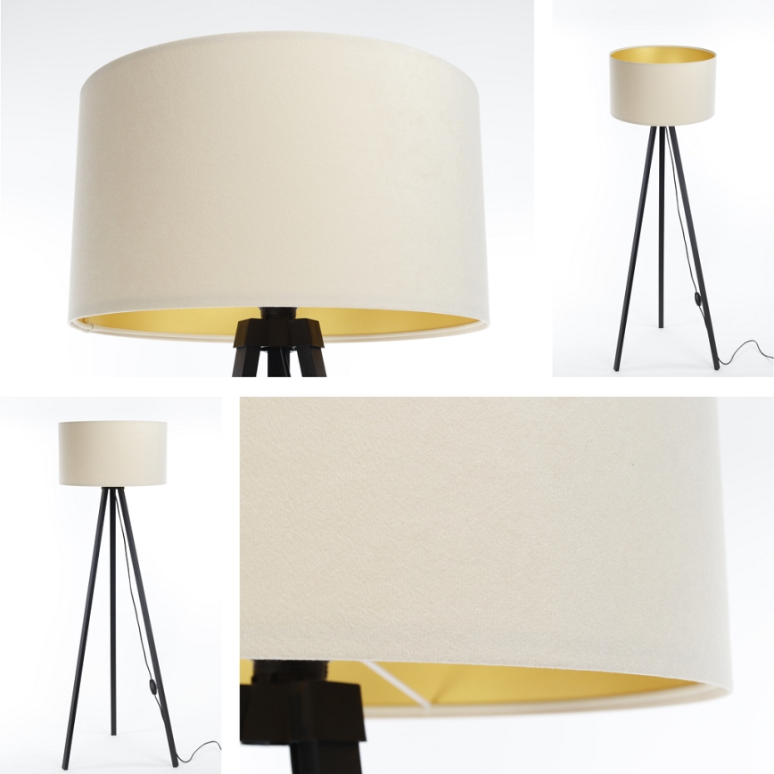 Golv lampa STANDART 1xE27/60W/230V grädde/svart
