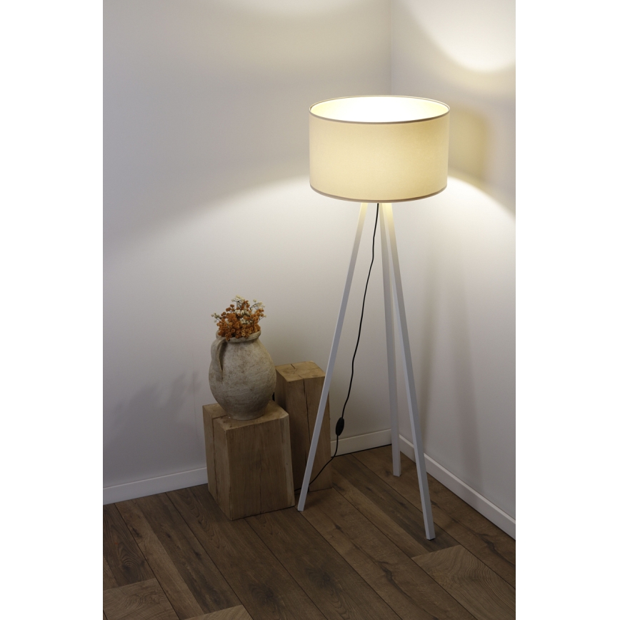 Golv lampa STANDART 1xE27/60W/230V grädde/vit