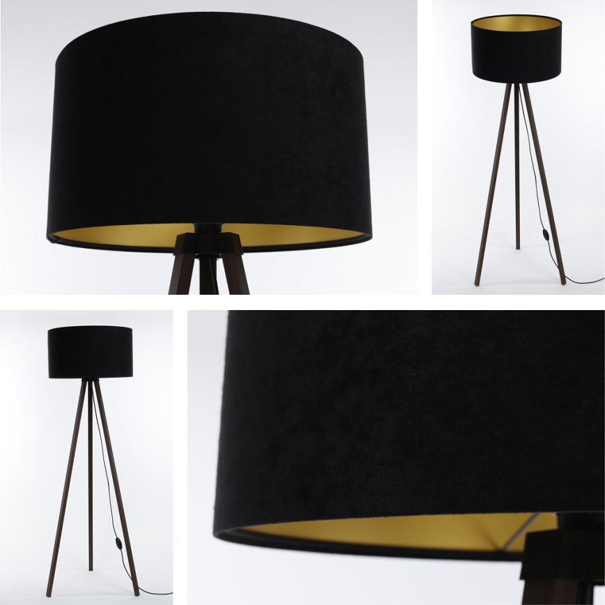 Golv lampa STANDART 1xE27/60W/230V svart/brun