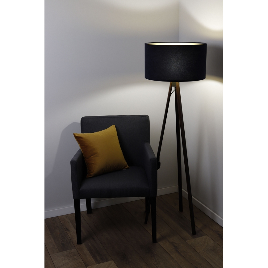 Golv lampa STANDART 1xE27/60W/230V svart/brun