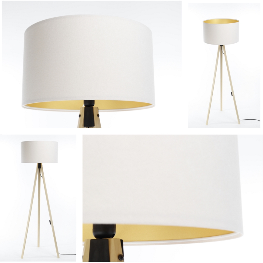 Golv lampa STANDART 1xE27/60W/230V vit/beige