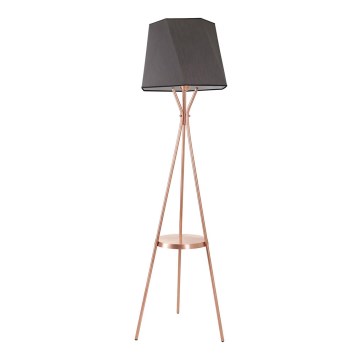 Golv lampa VENEDIK 1xE27/60W/230V grå/koppar