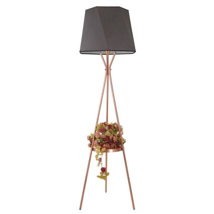 Golv lampa VENEDIK 1xE27/60W/230V grå/koppar