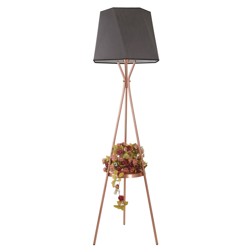 Golv lampa VENEDIK 1xE27/60W/230V grå/koppar