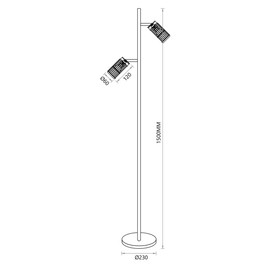 Golv lampa VERTICAL 2xGU10/8W/230V vit