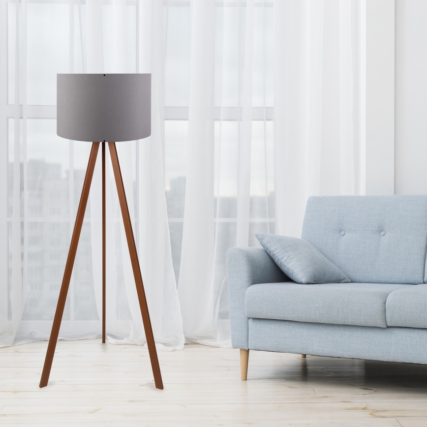 Golvampa AYD 1xE27/60W/230V grå/brun