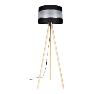 Golvampa CORAL 1xE27/60W/230V beige/svart/matt krom