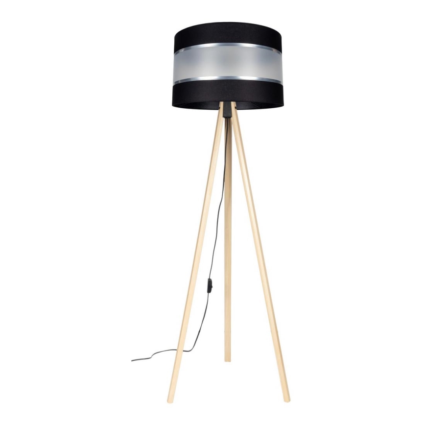 Golvampa CORAL 1xE27/60W/230V beige/svart/matt krom