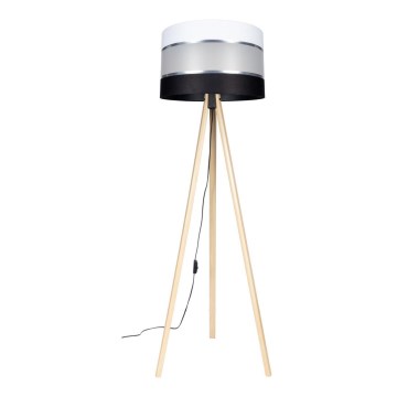 Golvampa CORAL 1xE27/60W/230V beige/svart/vit/mattkrom