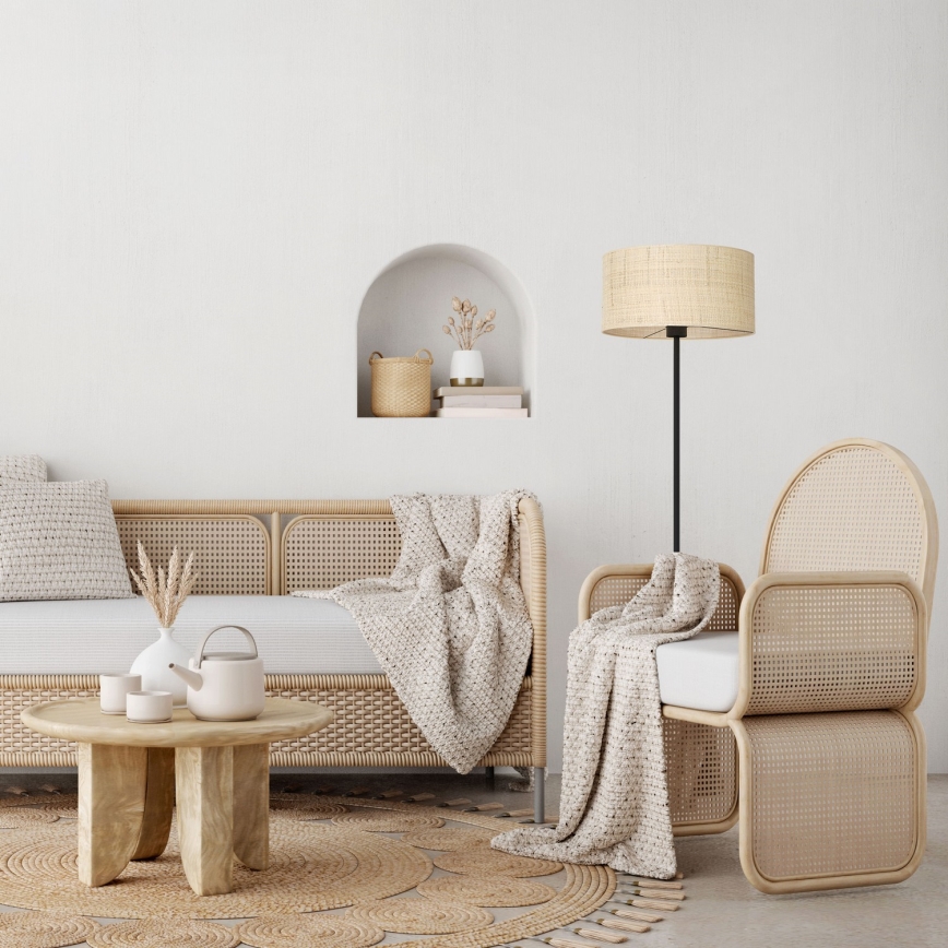 Golvampa RATTAN 1xE27/60W/230V rotting
