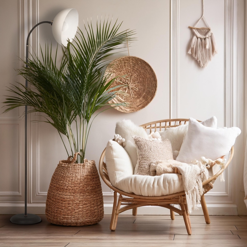 Golvampa ZACK 1xE27/15W/230V svart