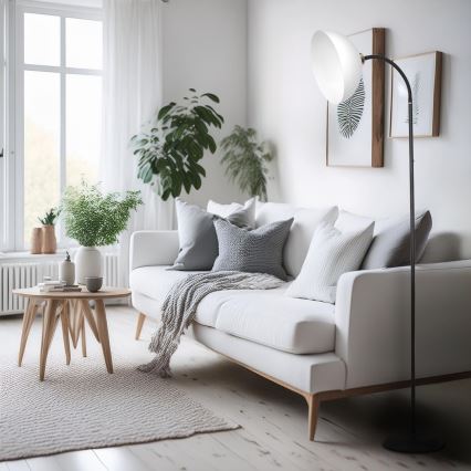 Golvampa ZACK 1xE27/15W/230V svart