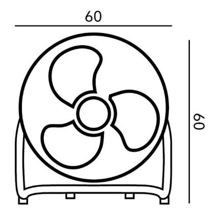 Golvfläkt VIENTO 100W/230V glänsande krom