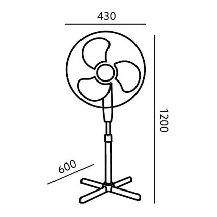 Golvfläkt VIENTO 45W/230V vit