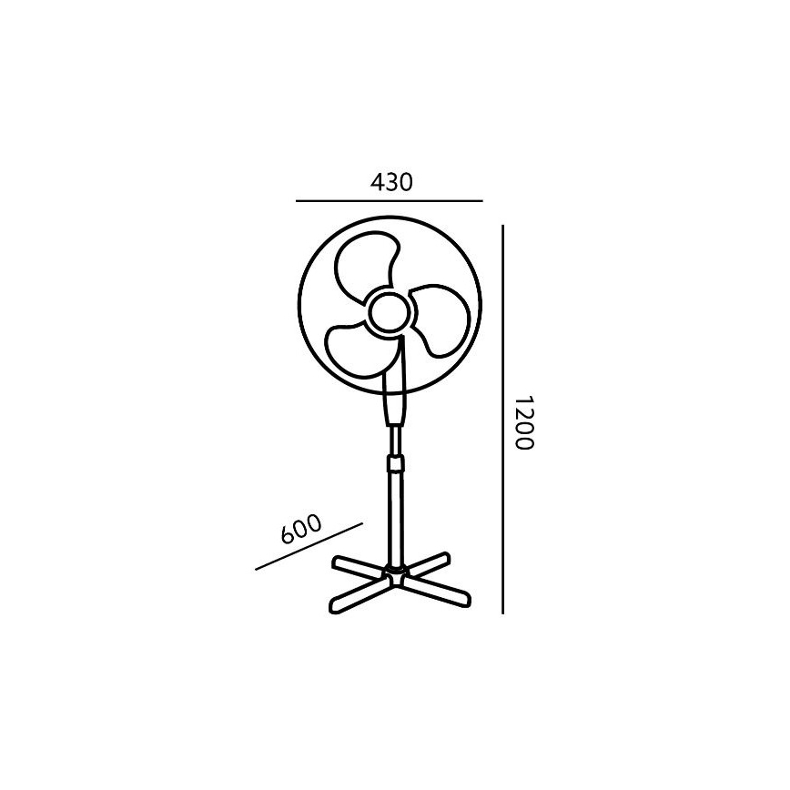 Golvfläkt VIENTO 45W/230V vit
