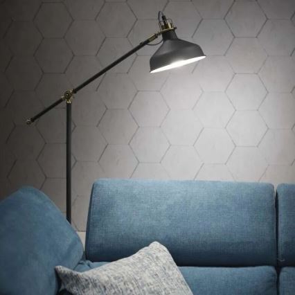 Golvlampa ARTHUR 1xE27/25W/230V grå