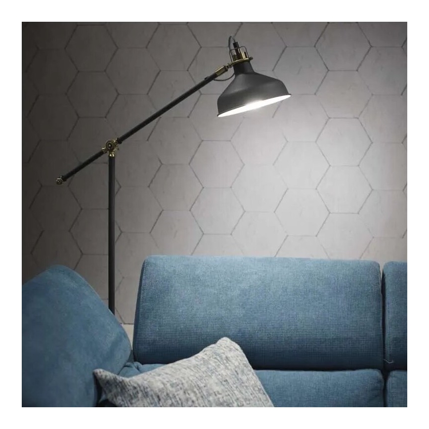 Golvlampa ARTHUR 1xE27/25W/230V grå