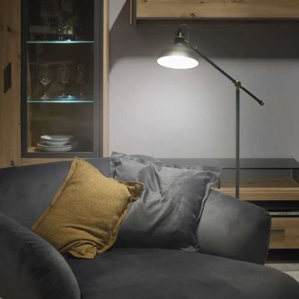 Golvlampa ARTHUR 1xE27/25W/230V grå