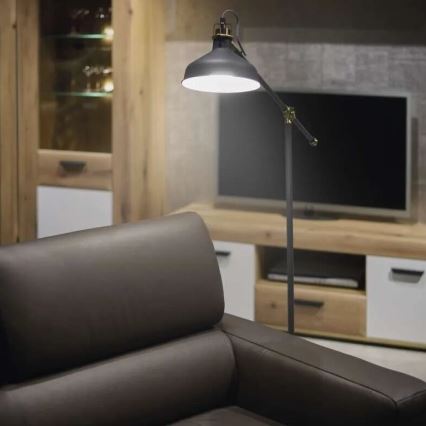 Golvlampa ARTHUR 1xE27/25W/230V grå