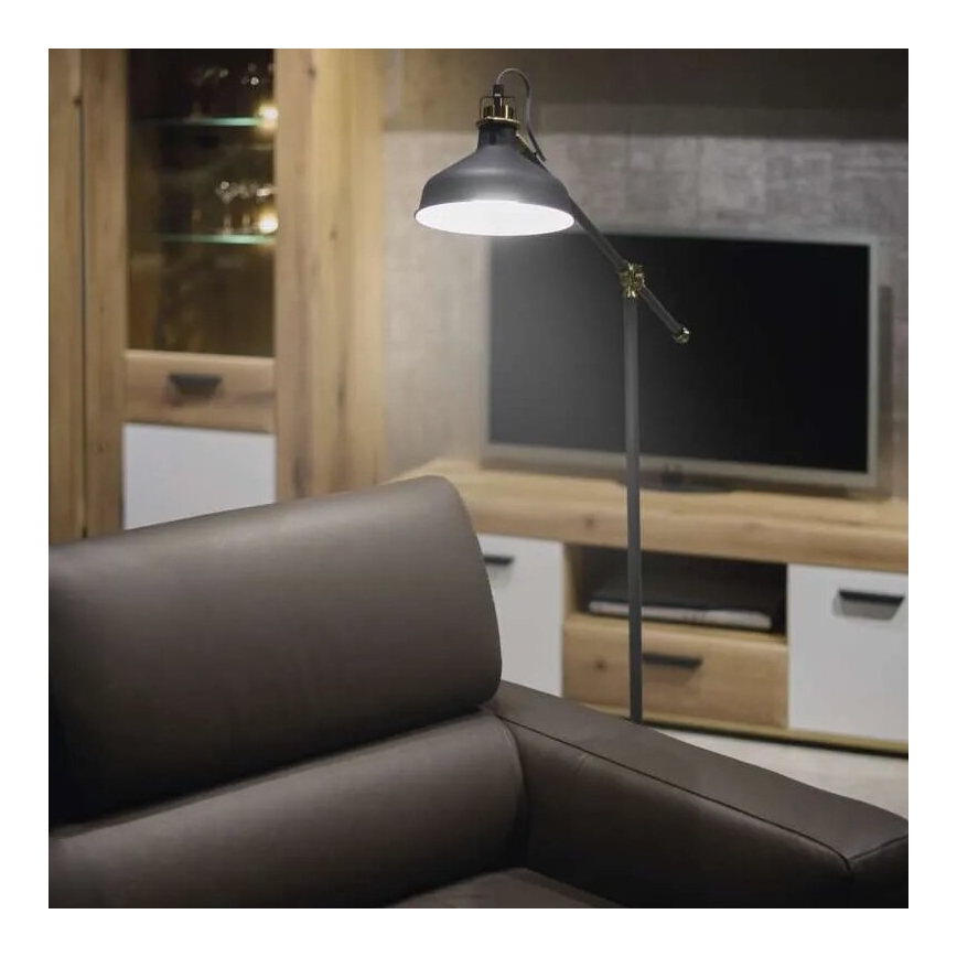 Golvlampa ARTHUR 1xE27/25W/230V grå