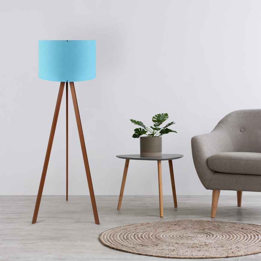 Golvlampa AYD 1xE27/40W/230V blå/brun