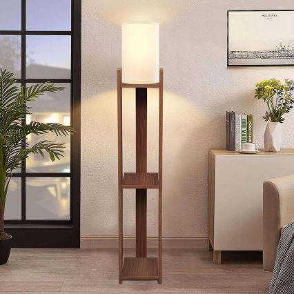 Golvlampa AYD 1xE27/40W/230V brun/creme