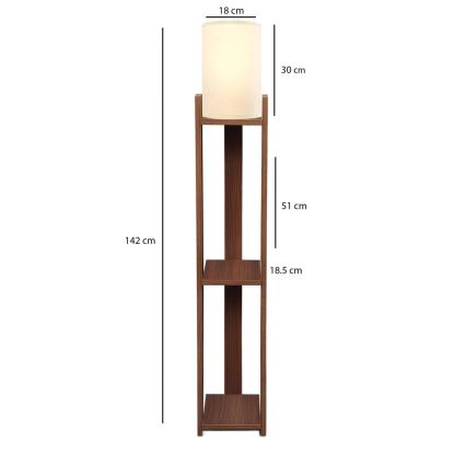 Golvlampa AYD 1xE27/40W/230V brun/creme