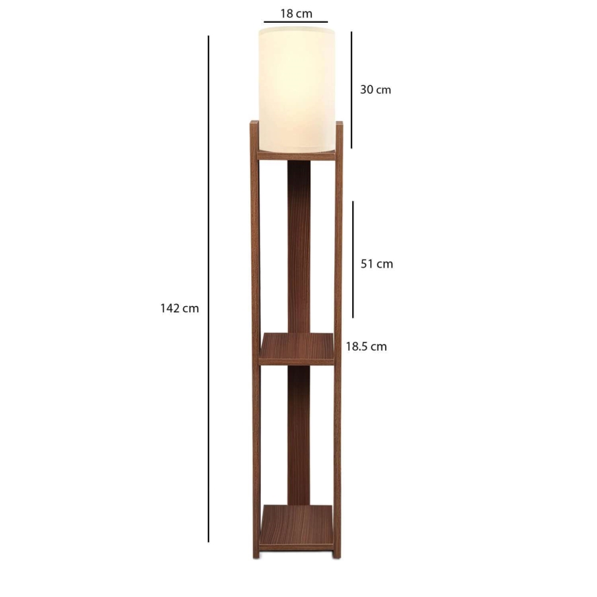 Golvlampa AYD 1xE27/40W/230V brun/creme